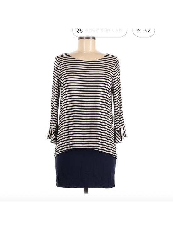 White House Black Market Tops - White House Black Market Striped 3/4 Sleeve Top Size M